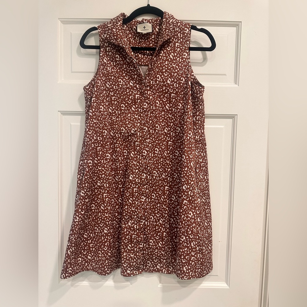 Tuckernuck Brown and White leopard print Dress
